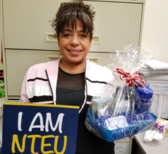 Chapter 97 member with gift basket